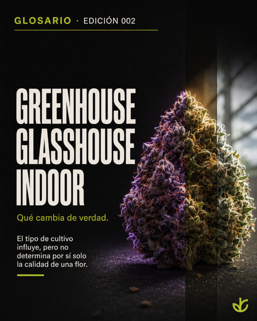Portada editorial sobre las diferencias entre greenhouse, glasshouse e indoor