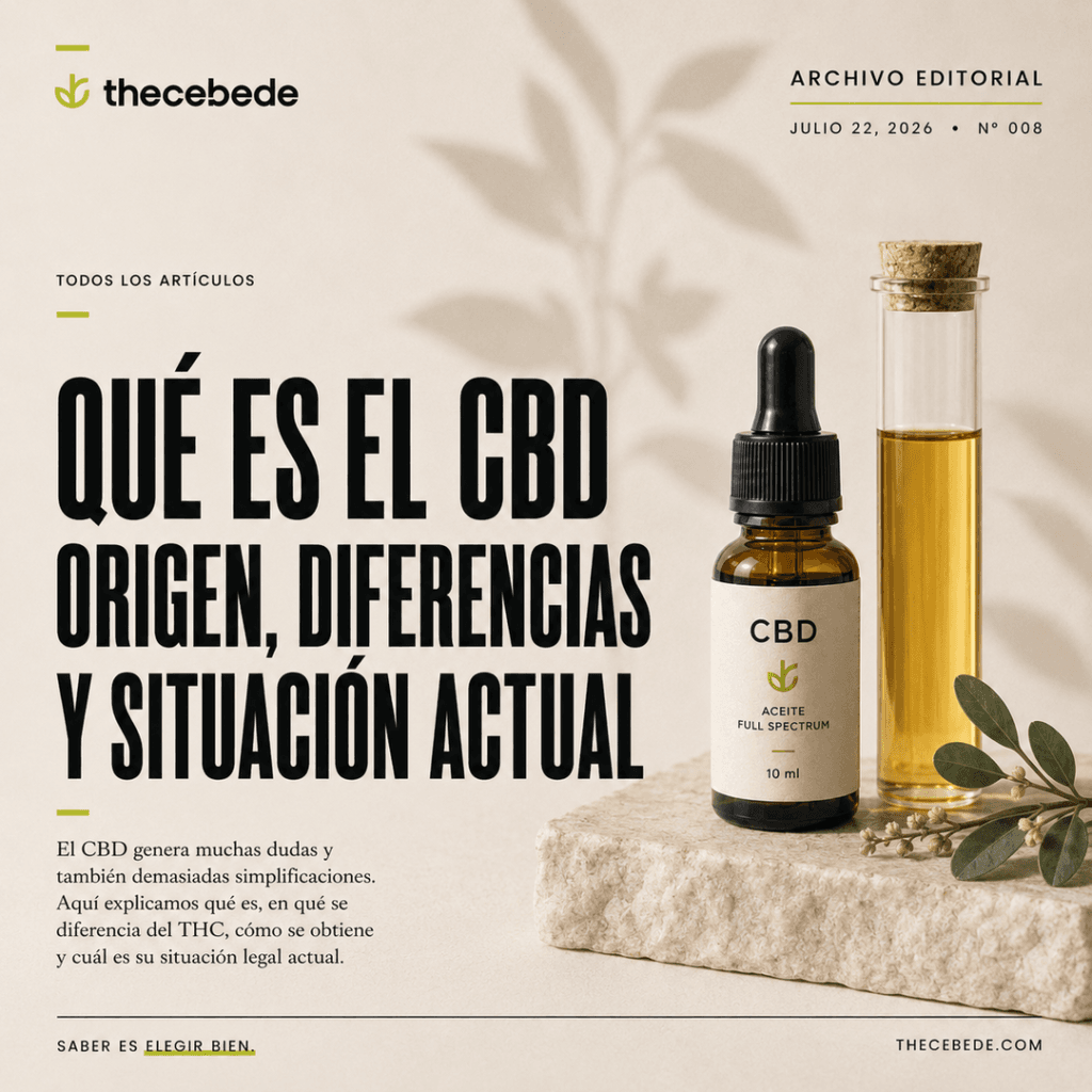 Qué es el CBD: origen, diferencias con el THC y situación actual